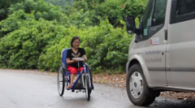 new tricycle from project renew helps ease the burden of disabilities for a mother of two