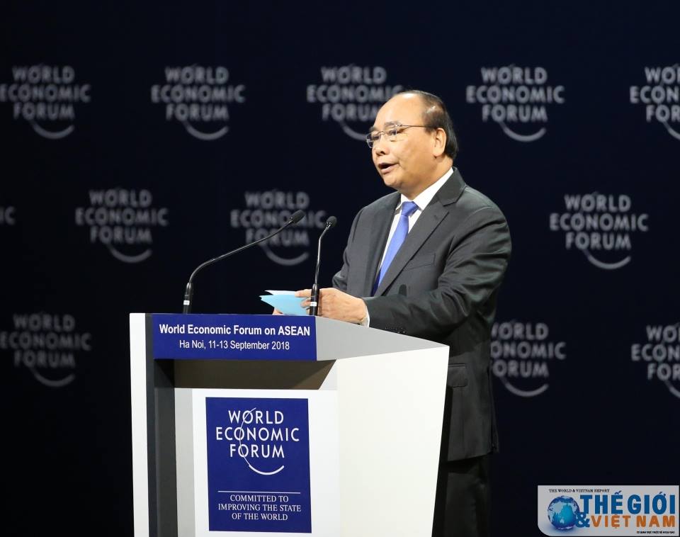 wef asean 2018 pm holds dialogue with global corporation leaders