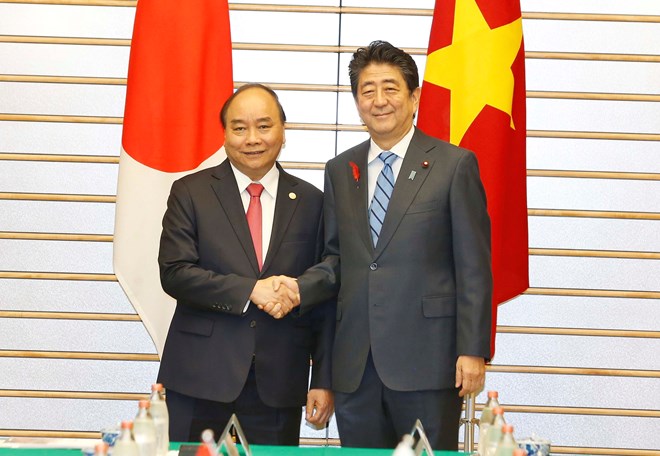 vietnamese japanese pms hold talks in tokyo