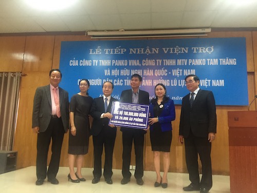 south korean companies send aid to disaster affected people in vietnam