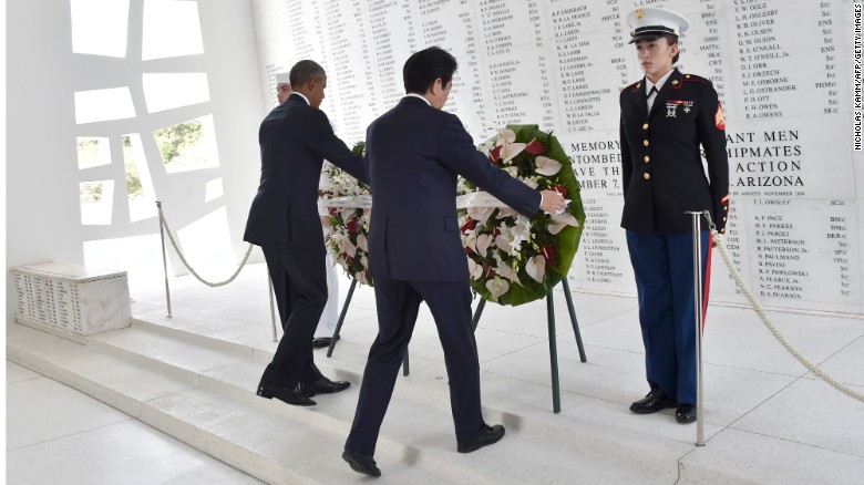 japans pm abe pays historic visit to pearl harbor with obama